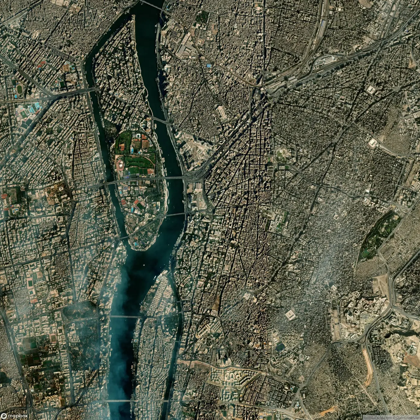 Satellite view of Cairo