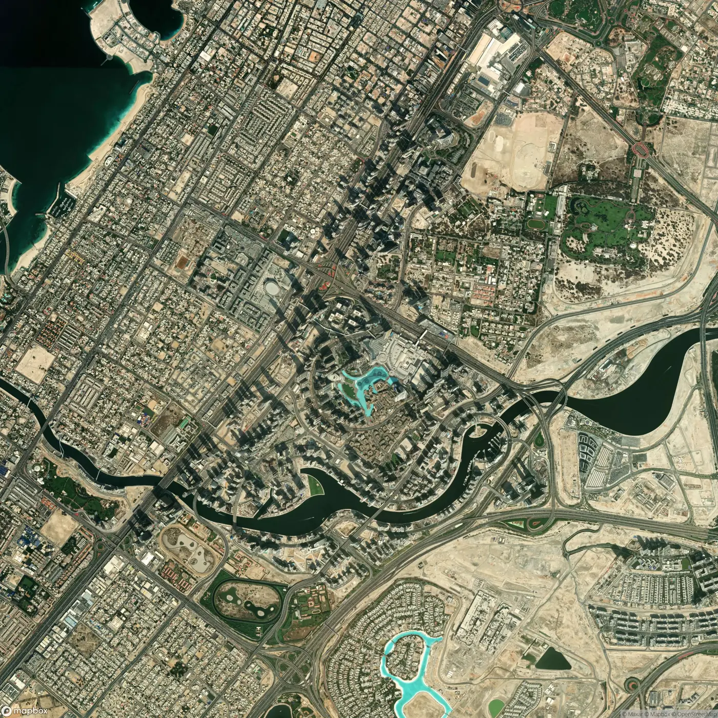 Satellite view of Dubai