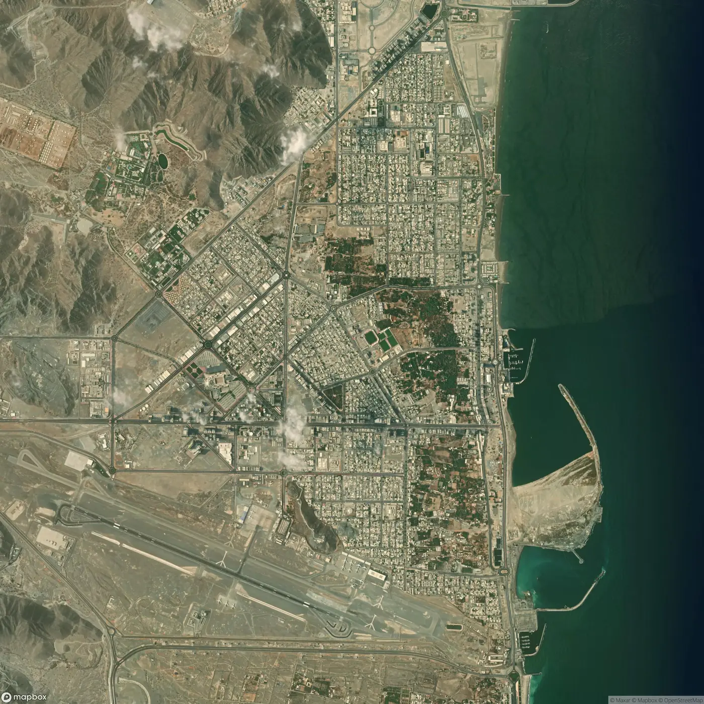 Satellite view of Fujairah