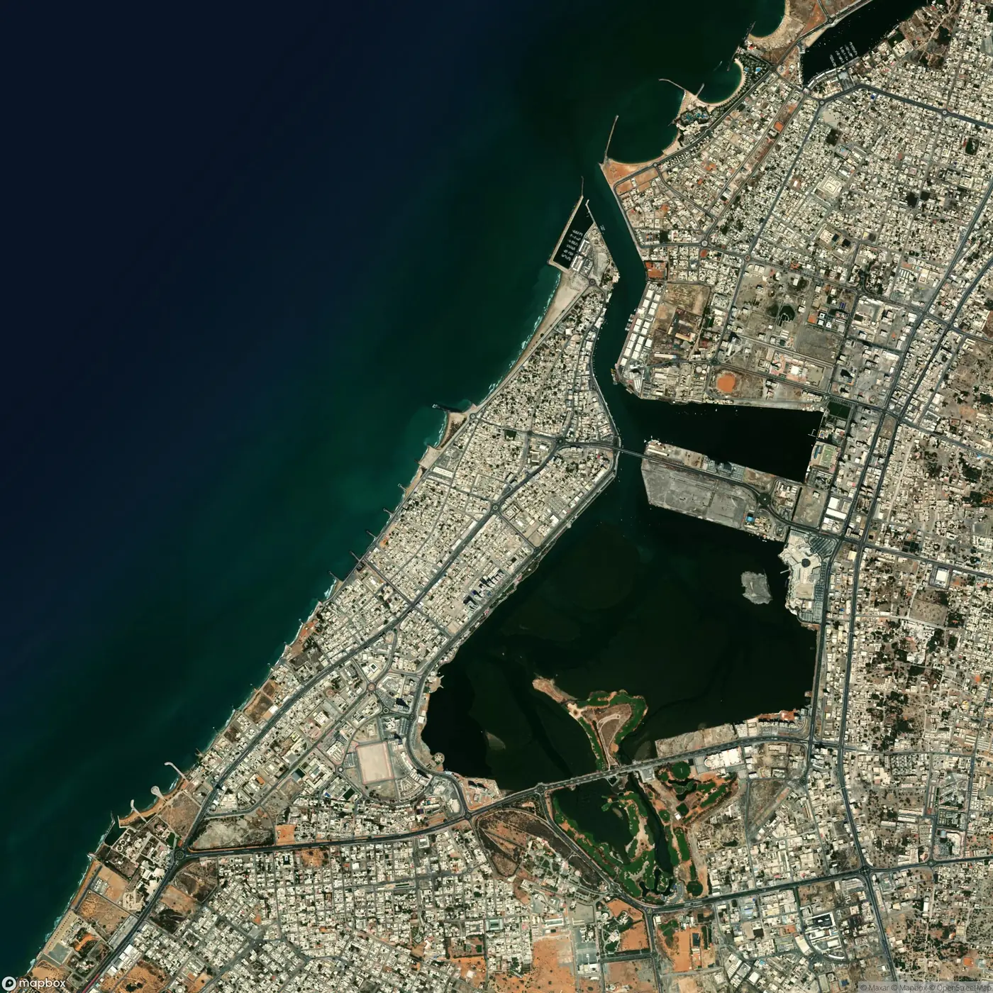 Satellite view of Ras Al Khaimah