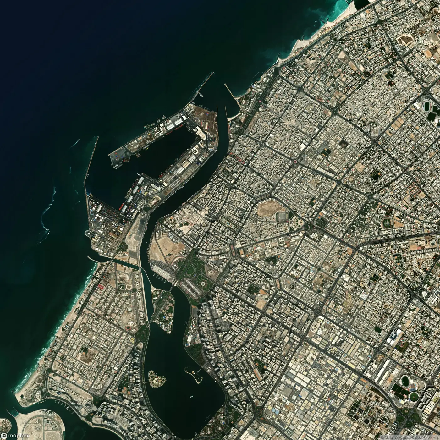 Satellite view of Sharjah