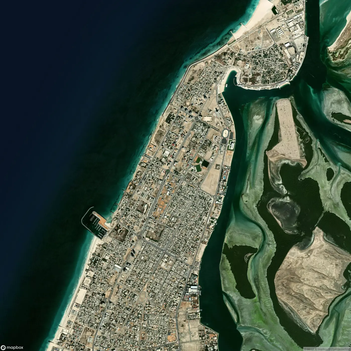 Satellite view of Umm Al Quwain