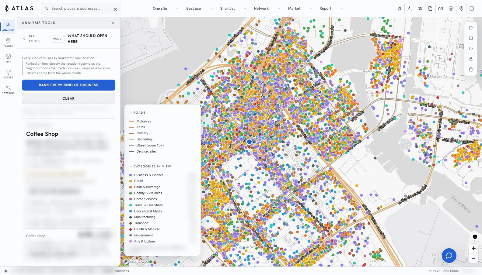ATLAS Real estate screen